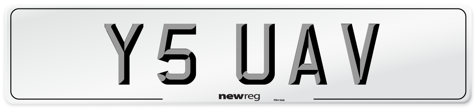Y5 UAV Number Plate from New Reg